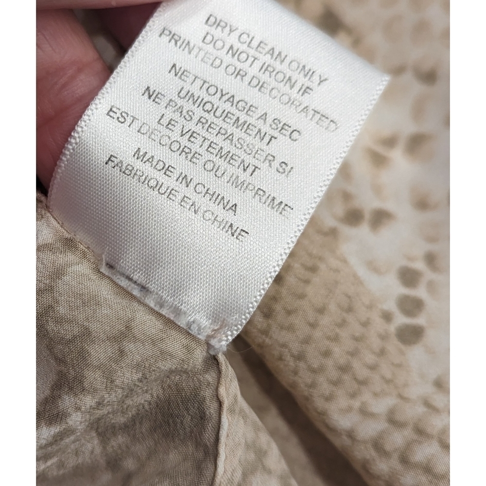 Equipment Colleen 100% Silk Nude Python Blouse Si… - image 4